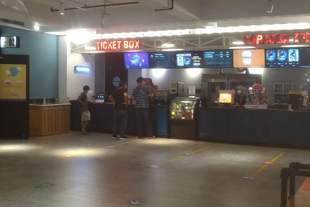 Suasana Bioskop CGV Sunter Mall, Tanjung Priok, Jakarta Utara, Jumat (1/10/2021).