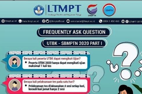 Kumpulan Pertanyaan Peserta UTBK-SBMPTN 2020, Berikut Jawaban LTMPT