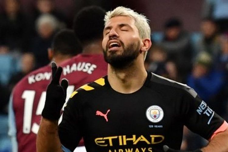 Sergio Aguero mencetak hat-trick pada laga Aston Villa vs Manchester City dalam lanjutan pekan ke-22 Liga Inggris 2019-2020.