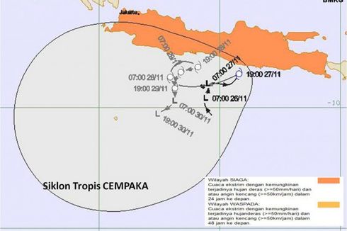 Mengenal Siklon Tropis Cempaka yang Bikin Hujan Tak Kunjung Henti