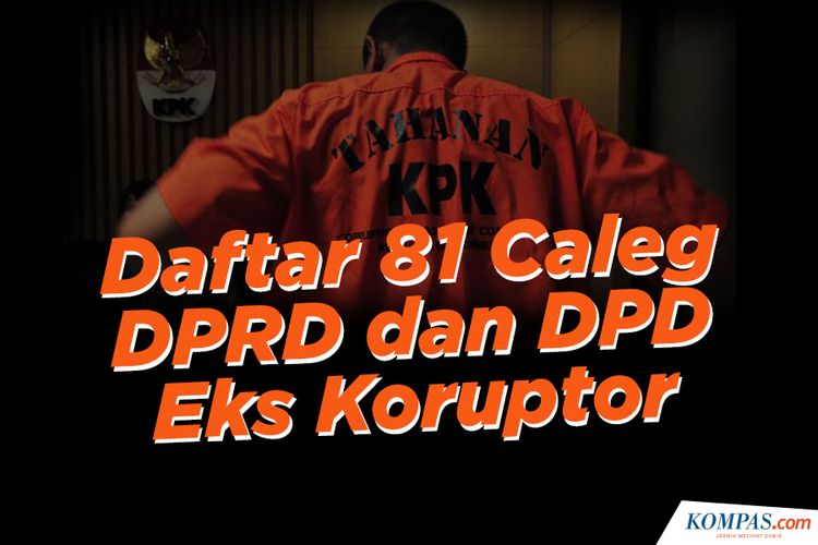 Daftar 81 Caleg DPRD dan DPD Eks Koruptor