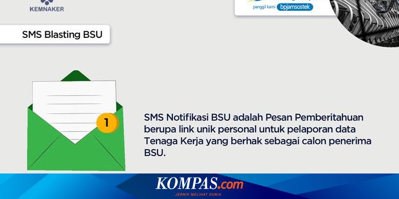 Agar Dapat Subsidi Gaji Penerima Sms Dari Bpjs Ketenagakerjaan Diminta Segera Konfirmasi Halaman All Kompas Com