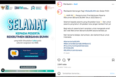 2 Cara Cek Pengumuman Final Rekrutmen Bersama BUMN Batch 2