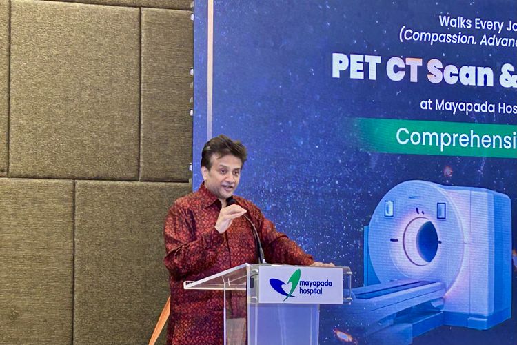President Director & CEO Mayapada Healthcare, Navin Sonthalia dalam Launching Ceremony PET-CT dan SPECT-CT di Mayapada Hospital Jakarta Selatan, Jumat (24/4/2026).
