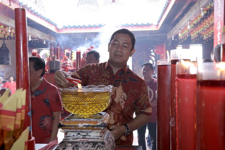 Wali Kota Semarang Hendrar Prihadi mengunjungi Klenteng Tay Kak Sie Kawasan Pecinan beberapa waktu lalu