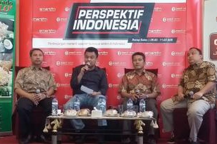 Diskusi Perspektif Indonesia di Kawasan Menteng, Jakarta Pusat, Sabtu (4/4/2015).