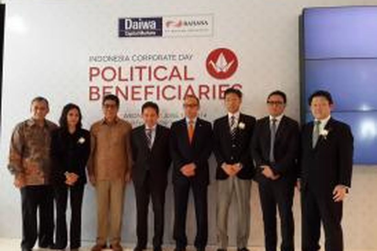 Para pembicara yang hadir pada Indonesia Corporate Day, di antaranya adalah Menteri Keuangan Chatib Basri, Deputi Gubernur Senior BI Mirza Adityaswara serta Direktur Utama BNI Gatot Suwondo