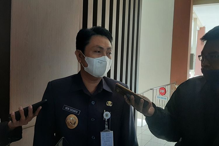 Wakil Bupati Gunungkidul Heri Susanto di Kantor Pemkab Gunungkidul Jumat (30/4/2021)