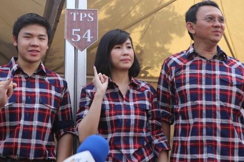 Guyonan Istri dan Anak Ahok Setelah Mencoblos