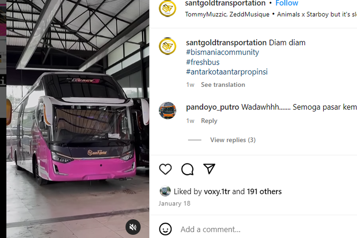 Bus baru PO Sant Gold