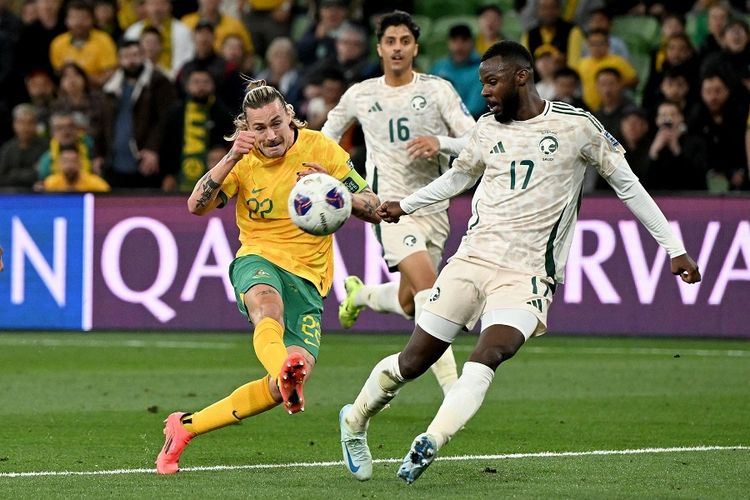 Hasil Australia Vs Arab Saudi 0-0: VAR Gagalkan Gol Green Falcons  