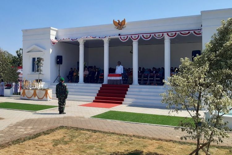 Desa di Klaten Bangun Gedung Istana Siblarak Mirip IKN, Perdana untuk Upacara Peringatan HUT Ke-79 Kemerdekaan RI