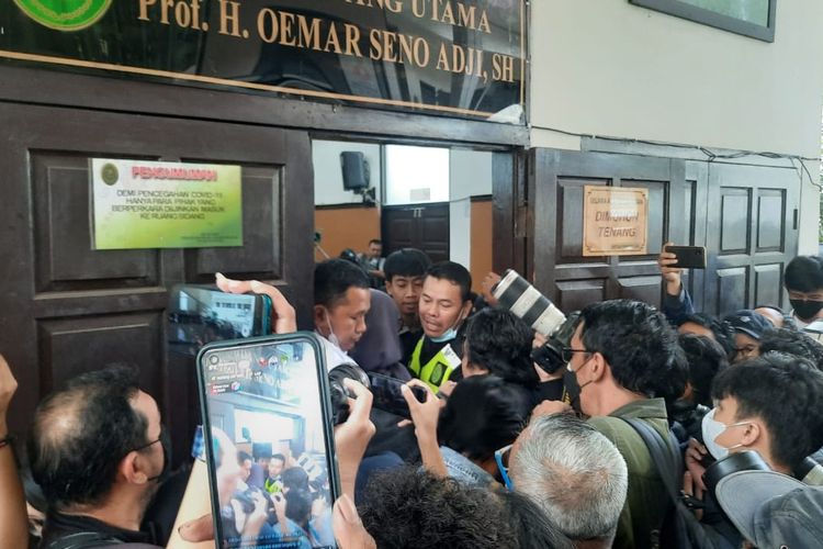 Suasana Pengadilan (PN) Jakarta Selatan, Rabu (15/2/2023), saat sidang vonis Richard Eliezer