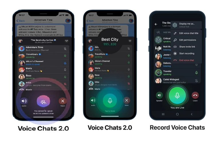 Voice Chat di Telegram