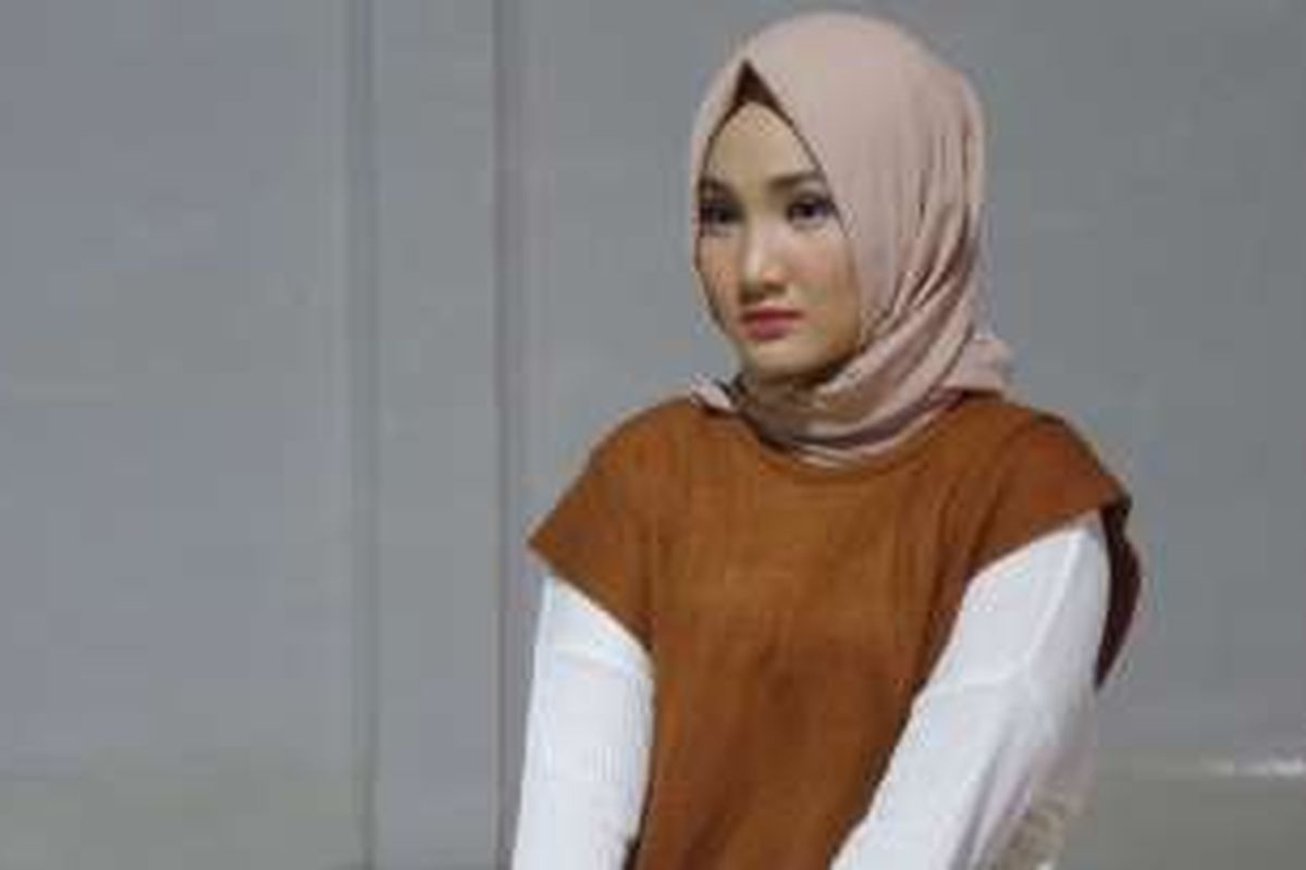 Fatin Shidqia saat shooting video klip 