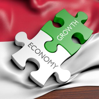 Ilustrasi pertumbuhan ekonomi Indonesia.