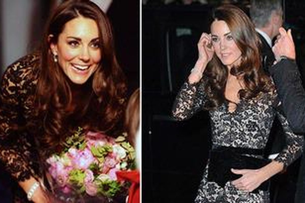 Kate Middleton tak menggunakan banyak aksesori, untuk menunjang penampilannya yang sudah memukau dengan gaun lace Temperley. Ia hanya memakai cincin tunangannya, gelang dan anting berwarna senada, serta clutch. 