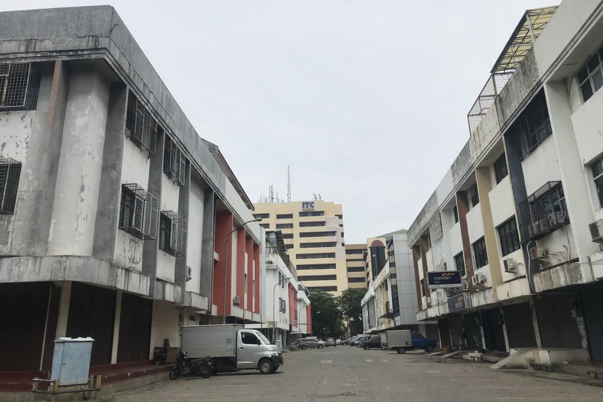 Suasana Ruko Textile Mangga Dua, Ancol, Jakarta Utara, pascabanjir, Kamis (7/3/2019).