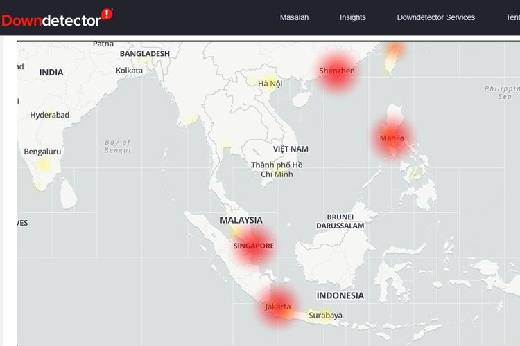 Sejumlah layanan Google dilaporkan tumbang pada Jumat (25/9/2020) pagi. 