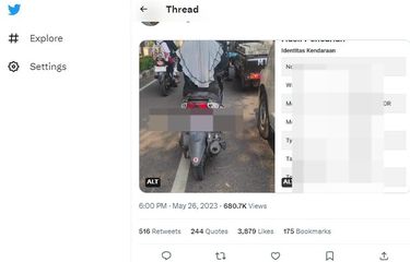 Viral, nopol kendaraan bermotor yang berlaku sampai 2031.