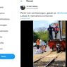 Viral, Video Motor Tertabrak Kereta di Malang karena Parkir Sembarangan