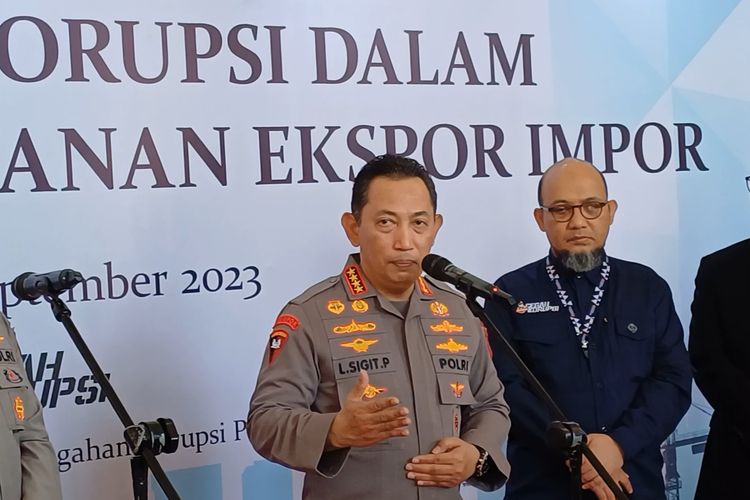 Kapolri Jenderal Listyo Sigit Prabowo  di The Tribrata. Jakarta, Kamis (14/9/2023).