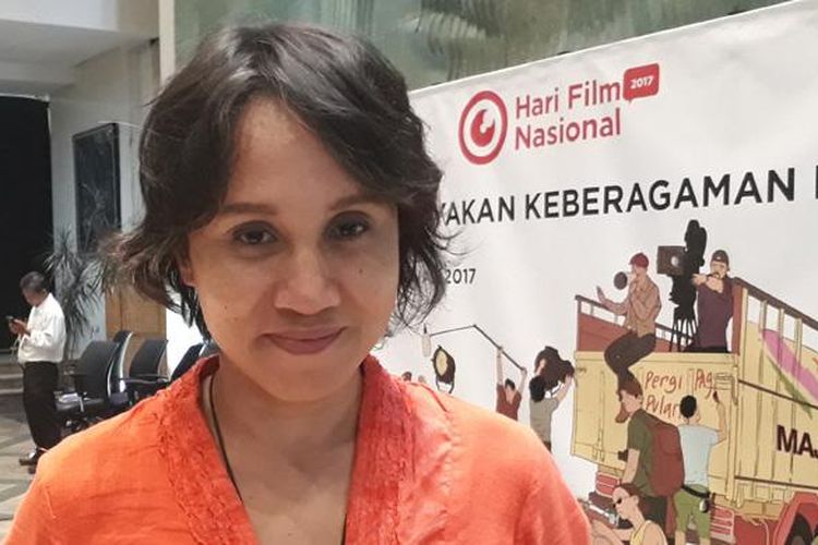 Lasja F Susatyo bercerita soal sutradara perempuan Indonesia seusai jumpa pers HFN 2017 di Plaza Insan Berprestasi, Komplek Kemendikbud, Senin (6/3/2017).