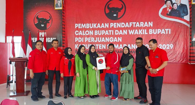 Incar Wakil Bupati Semarang, Kades Rembes Ambil Formulir Pendaftaran lewat PDI-P