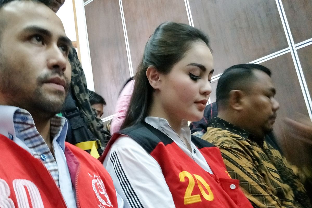 Artis Jennifer Dunn di Pengadilan Negeri Jakarta Selatan, Kamis (26/4/2018).