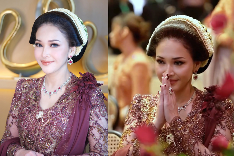 6 Gaya Maia Estianty saat Akad Nikah El Rumi dan Syifa Hadju, Serba Elegan