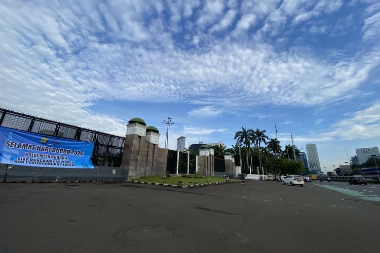 Jelang Aksi May Day 2026, Lalu Lintas di Depan Gedung DPR Masih Lancar