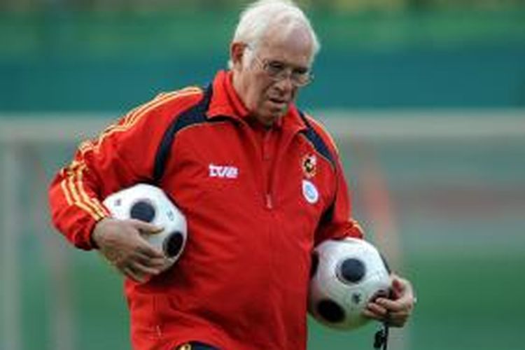 Mantan pelatih tim nasional Spanyol, Luis Aragones, meninggal dunia, di Madrid, Sabtu (1/2/2014). Foto diambil Sportplatz Kampl, Neustift im Stubaital, pada 20 Juni 2008.