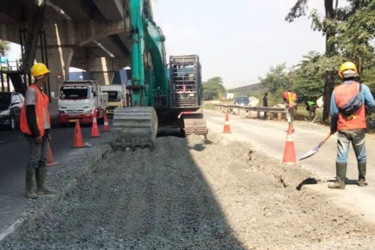 Jasa Marga tengah melakukan perbaikan Tol Jakarta-Cikampek