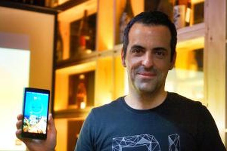 VP Global Xiaomi Hugo Barra dalam acara perkenalan Redmi Note di Jakarta, Kamis (6/11/2014).