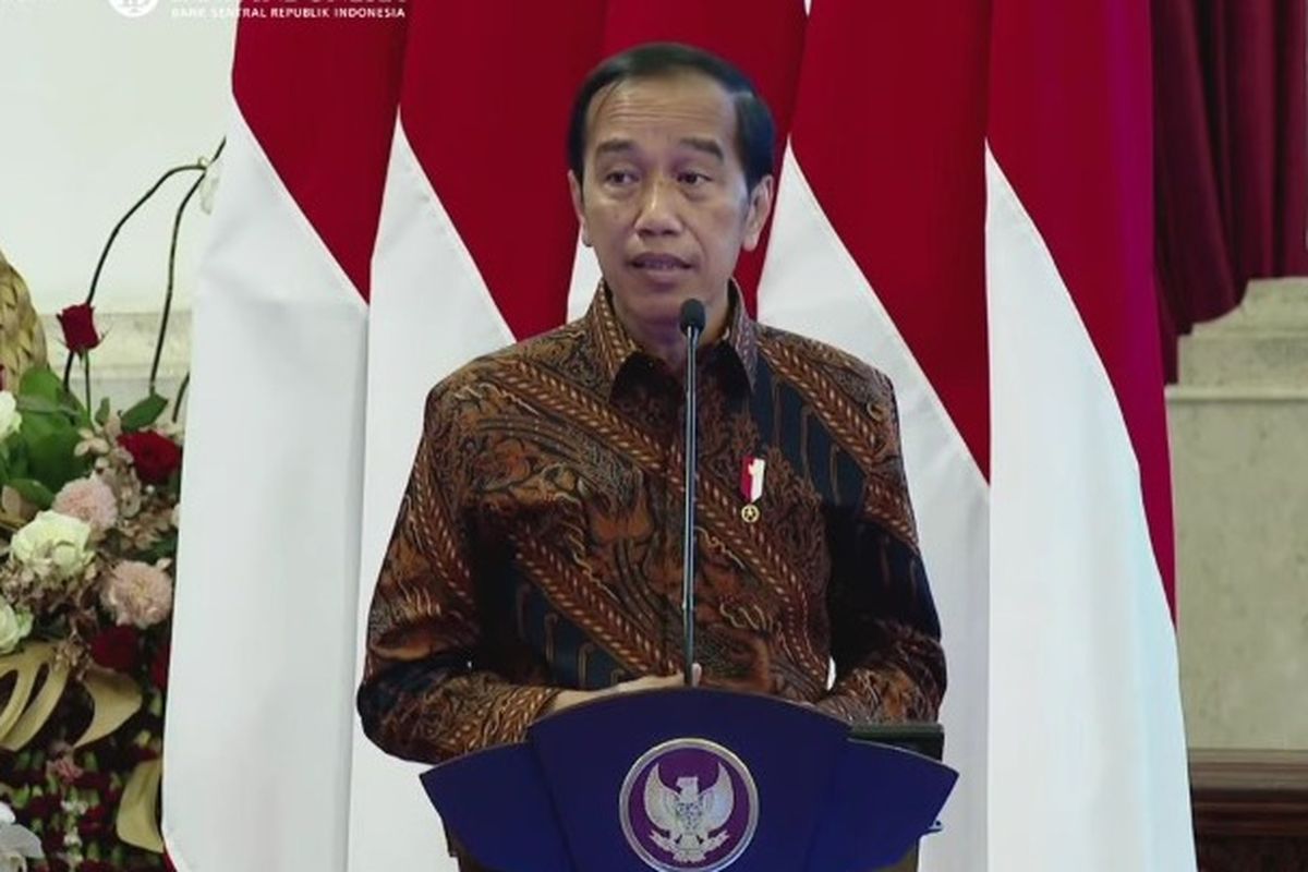 Presiden Joko Widodo saat membuka Rapat Koordinasi Nasional Pengendalian Inflasi 2022, Kamis (18/8/2022). Jokowi sentil pemda yang lelet gunakan anggaran belanja daerah.
