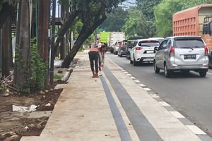 Trotoar Puspiptek yang Dikritik Warga Bukan Kewenangan Pemkot Tangsel