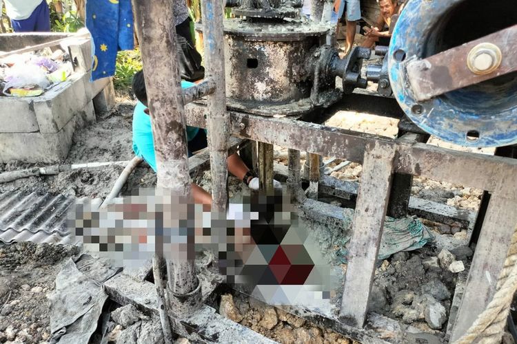 Seorang pekerja penggarap sumur tewas mengenaskan setelah rambutnya terlilit mesin bor yang beroperasi di Desa Tambirejo, Kecamatan Toroh, Kabupaten Grobogan, Jawa Tengah, Kamis (21/9/2023).