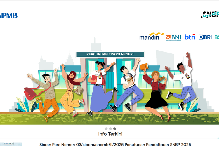 Tangkapan layar laman resmi SNPMB 2026
