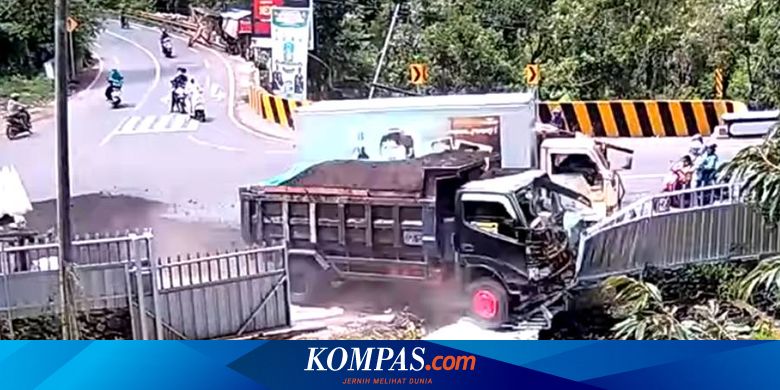 Video Viral Detik-detik Dump Truck Seruduk Mobil Boks hingga Tabrak Pagar Rumah Warga di Lombok Tengah