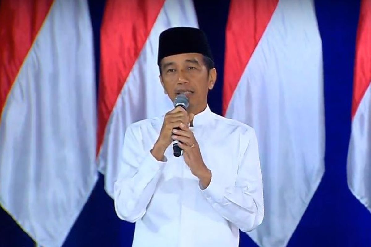 Capres nomor urut 01 Joko Widodo dalam Debat Pilpres kelima