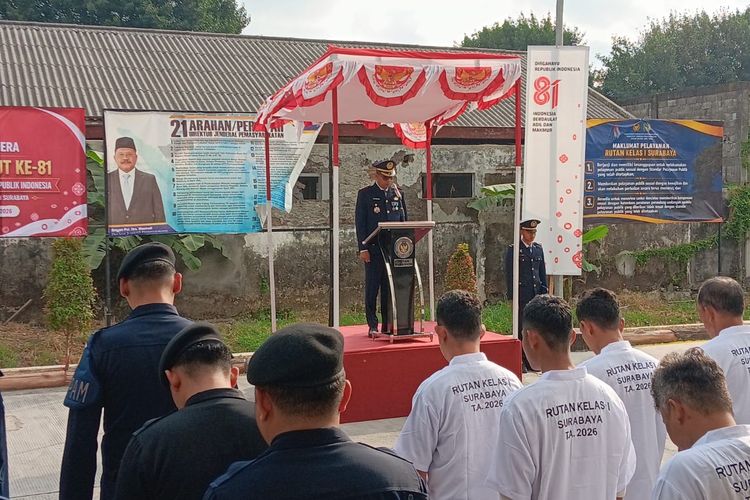 430 Warga Binaan Rutan Surabaya Dapat Remisi di HUT Ke-81 RI, 18 Orang Bebas