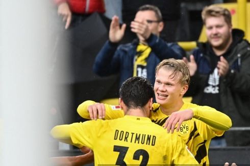 Hasil Dortmund Vs Freiburg, Dwigol Haaland Warnai Kemenangan Die Borussen