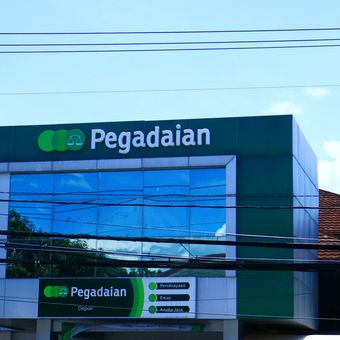 Ilustrasi Pegadaian, kantor Pegadaian. 