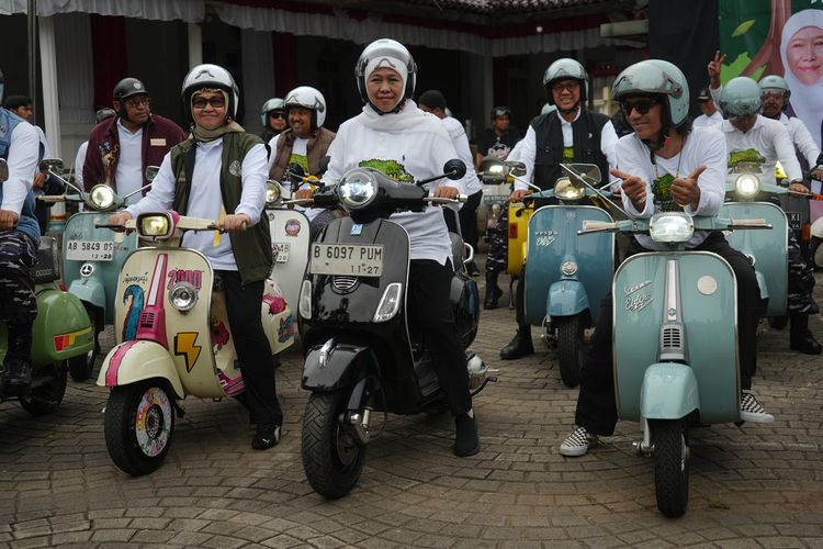 Mangrove Harmony Ride Gubernur Jawa Timur bersama Dirjen PDASRH dan Kaka Slank.