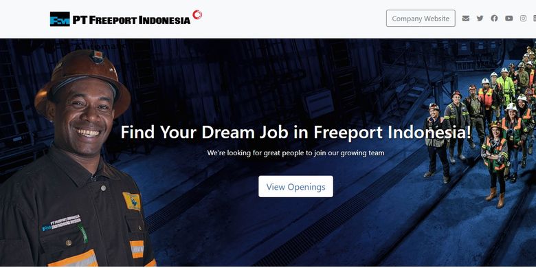 PT Freeport Indonesia membuka lowongan kerja untuk lulusan SMA hingga S1 yang berpengalaman di dunia pertambangan