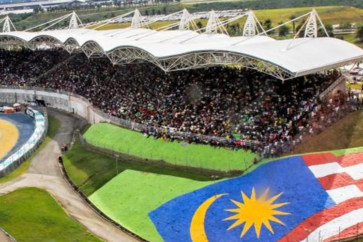 Suasana di Sirkuit Sepang, Malaysia.