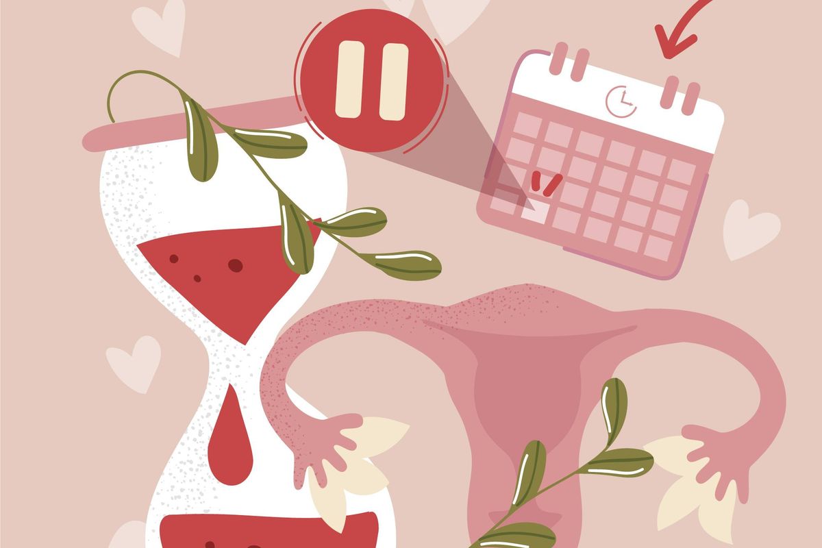 Ilustrasi menstruasi. 