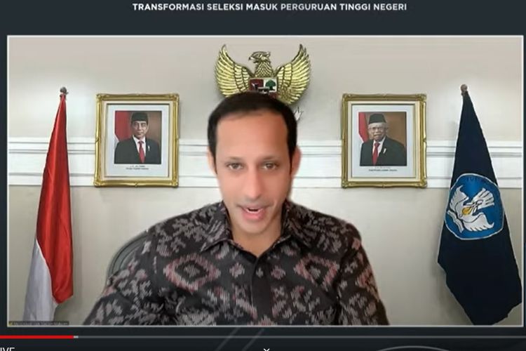 Mendikbud Nadiem Makarim resmi meluncurkan Merdeka Belajar Episode ke-22: Transformasi Seleksi Masuk Perguruan Tinggi Negeri secara daring, Rabu (7/9/2022).