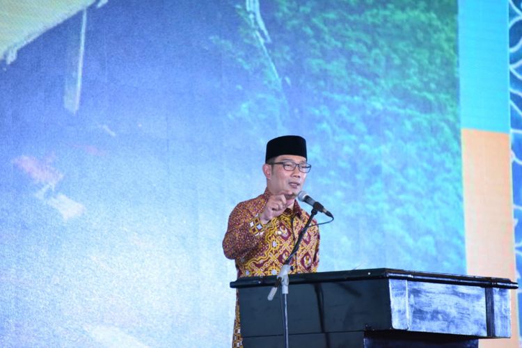 Gubernur Jawa Barat Ridwan Kamil saat menghadiri Musrenbang RKPD Tahun 2020 di The Trans Luxury Hotel, Bandung, Selasa (2/4/2019).