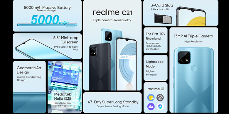 Spesifikasi Realme C21.
